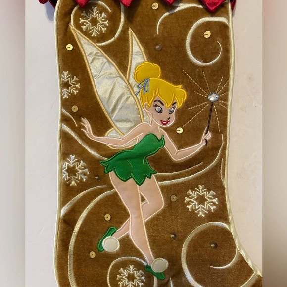 Disney Store Tinker Bell Holiday Christmas Stocking - Picture 2 of 6